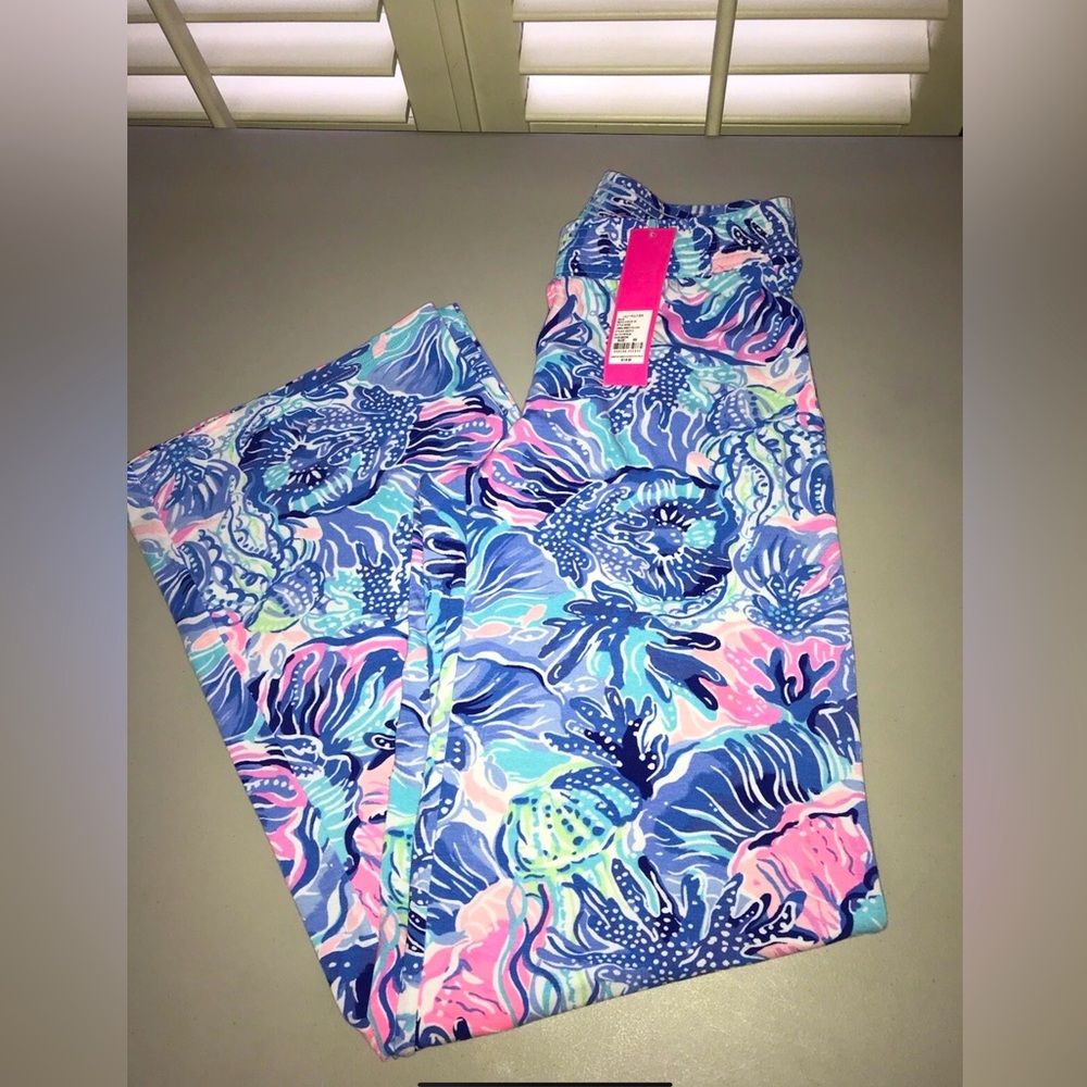 Lilly Pulitzer NWT Lorena Breezy Palazzo Pants Saltwater Shade Seekers $118 XS - Picture 8 of 8